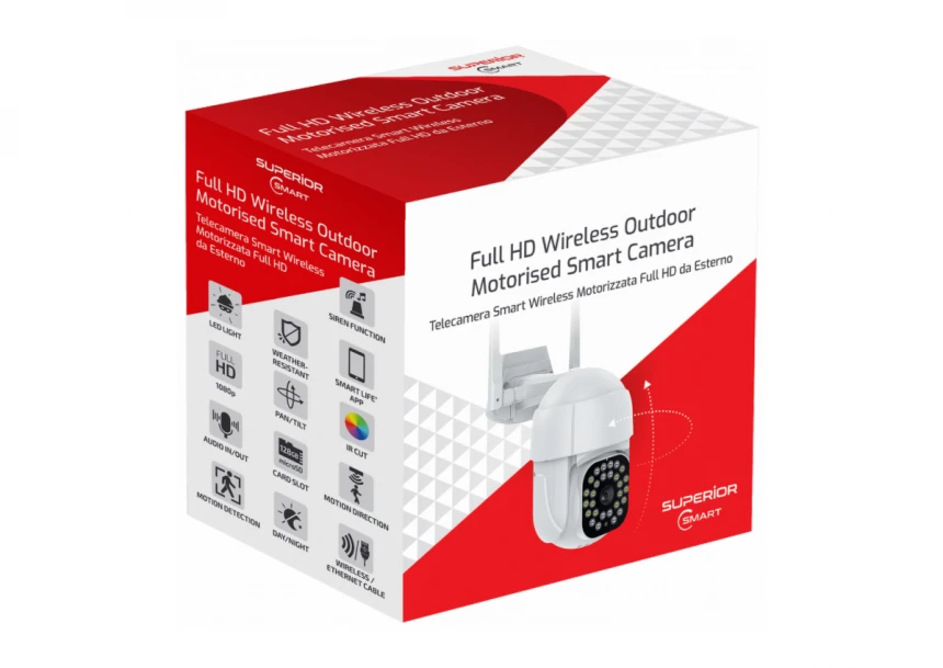 Superior Full HD bežična spoljna Smart kamera, motor - IP kamera, 1080p, WiFi, Micro SD