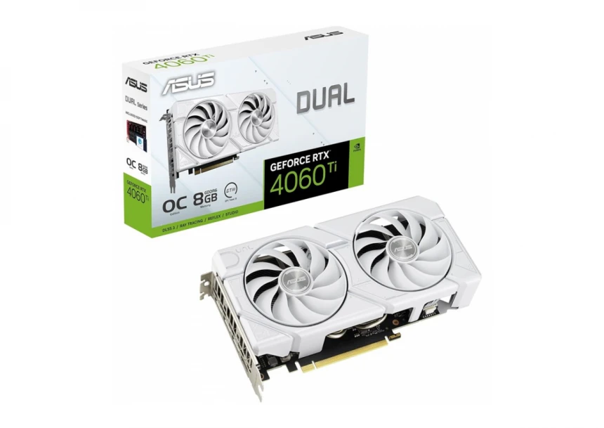 SVGA PCIE ASUS DUAL-RTX4060TI-O8G-EVO WHITE GDDR6 ...