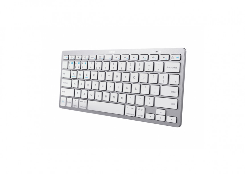 Tastatura TRUST Basics Bluetooth/US/sivo bela