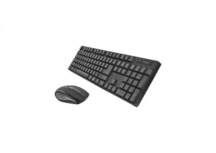 Tastatura+miš TRUST ODY II bežični set/Silent/SRB/crna