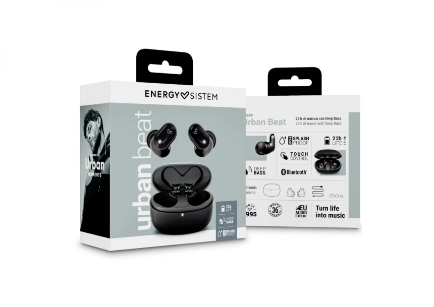 ENERGY SISTEM Urban Beat Space True Wireless slušalice crne 