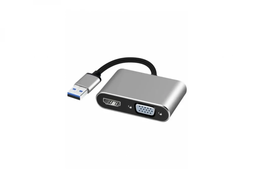 USB Adapter-konverter USB 3.0 - HDMI+VGA M/Ž Linkom