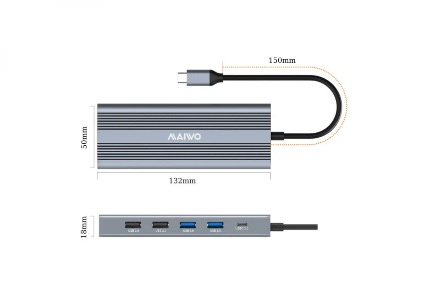 USB Tip-C 12 u 1 Docking USB3.0+SD/TF+RJ45+HDMI*2+VGA+Audio+US B-C PD+USB-C data, KH12RHV