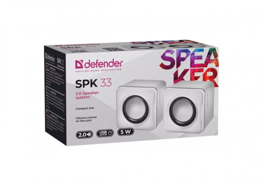 USB Zvučnici Defender SPK33, beli