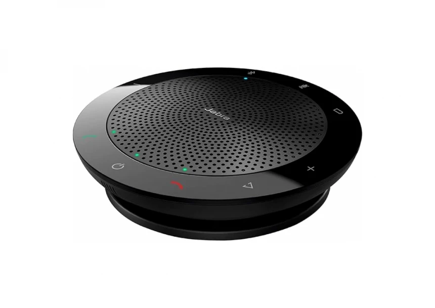 JABRA SPEAK 510 MS Speakerphone for UC & BT, USB Conference solution, 360-degree-microphone, Plug&Play, mute and volume button, Wideband, Bluetooth (up to 100 meters), Microsoft optimized Version B: incl. Smart Button activated via JABRA Direct
