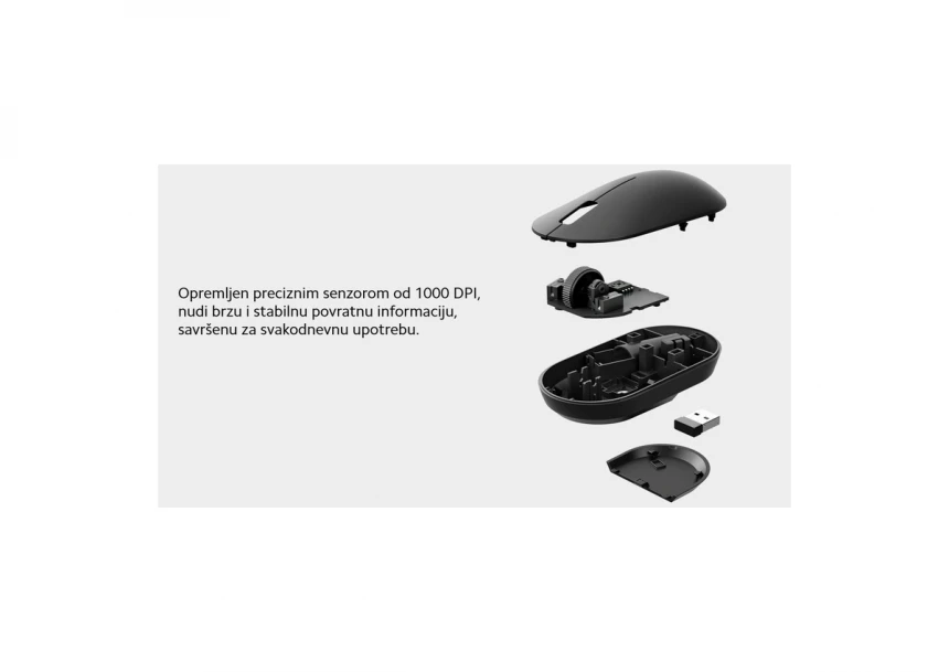 Wireless Mouse 2 lite miš crni (BHR8916GL) 