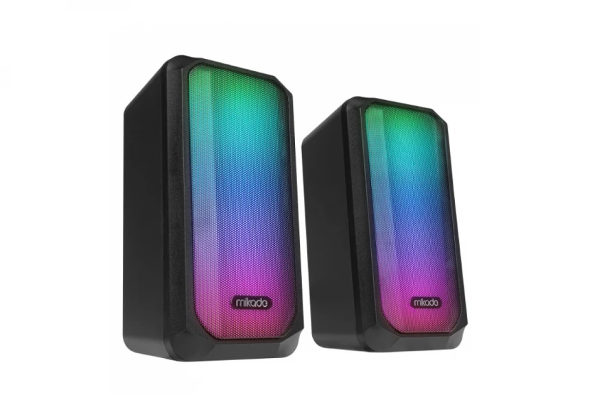 Zvučnici 2.0 Mikado MD-356 5Wx2 RGN LED USB