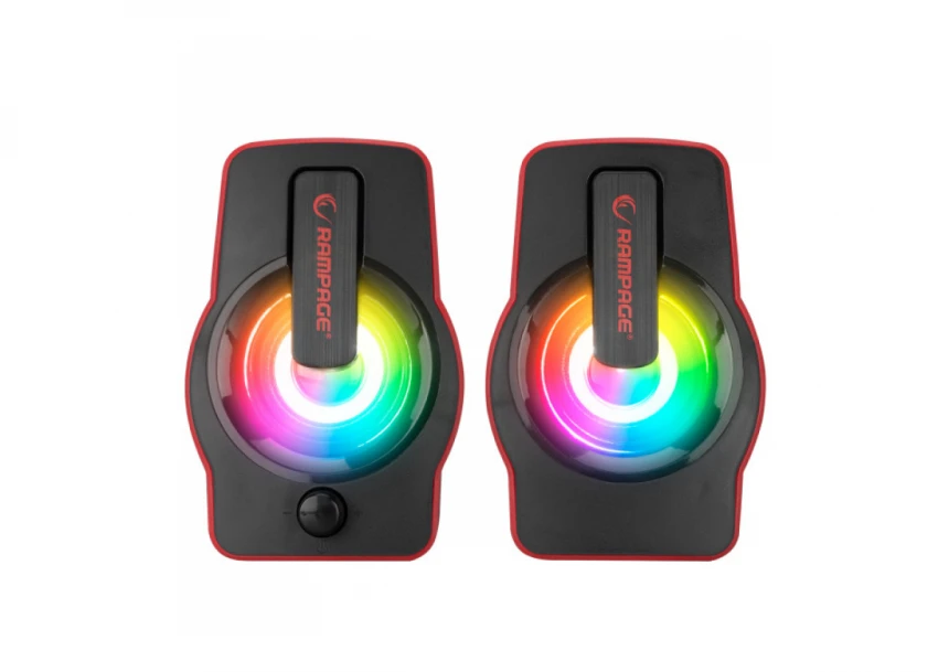 Zvučnici 2.0 Rampage RMS-G7 FALSETTO 6W RGB USB crvena