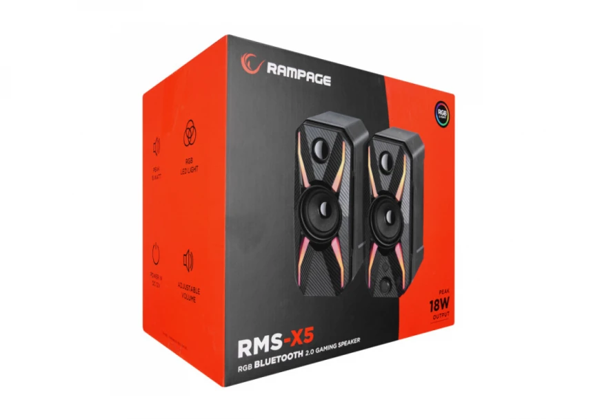 Zvučnici 2.0 Rampage RMS-X5 3Wx2 USB RGB