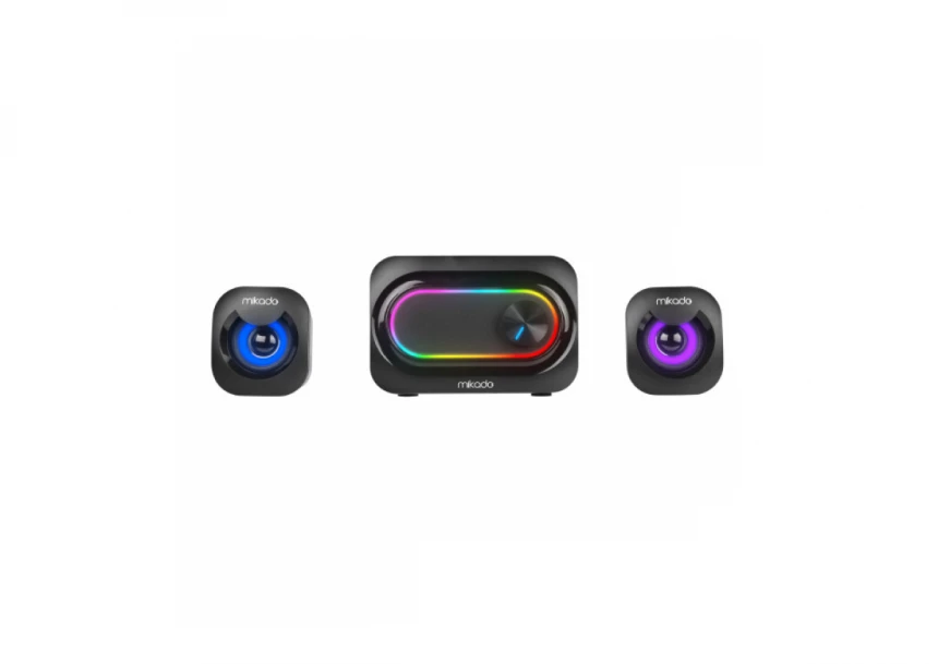Zvučnici 2.1 Mikado MD-511 3Wx2 RGB LED,  USB