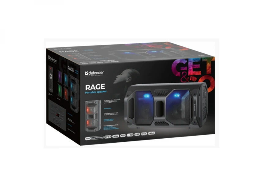 Zvučnici Defender Rage 50W, bluetooth