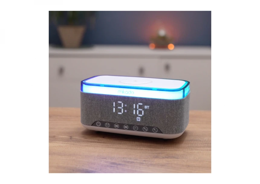 Zvučnik Mikado MD-W8 1200mah, 10W lampa/alarm/wireless punjač/sivi