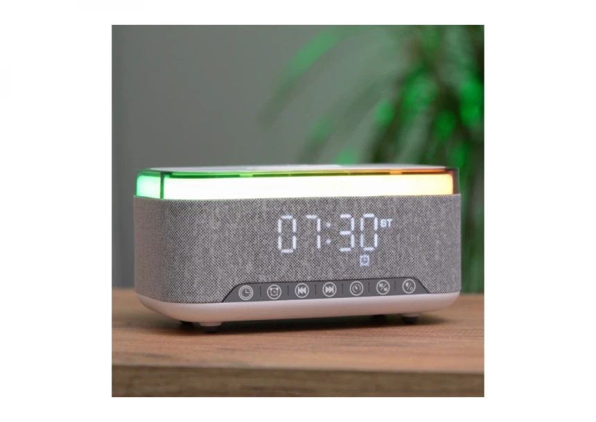 Zvučnik Mikado MD-W8 1200mah, 10W lampa/alarm/wireless punjač/sivi